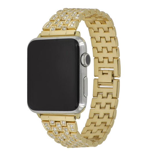 Luxury Diamond-Studded Metal Apple Watch Band - Compatible with All Models