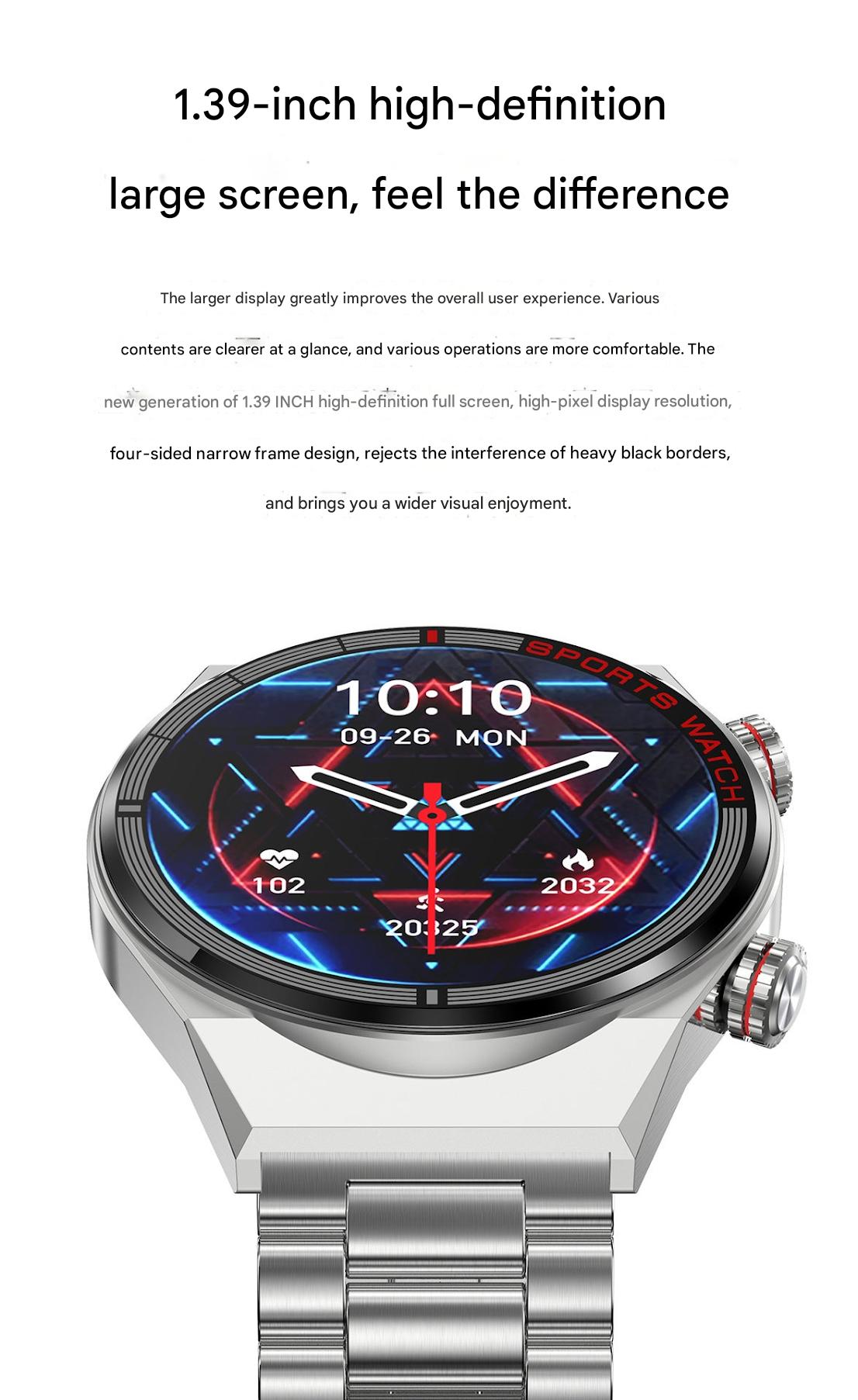Stylish smartwatch with leather band