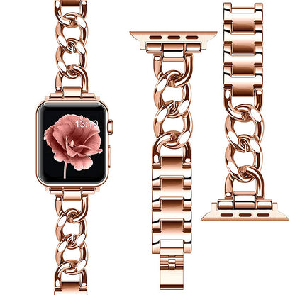 Luxury Metal Apple Watch Band - Chic Chain Link Design for Women & Men