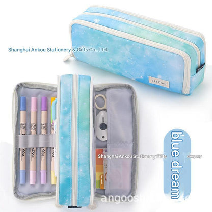 Angoo pencil case in fairy plaid pattern