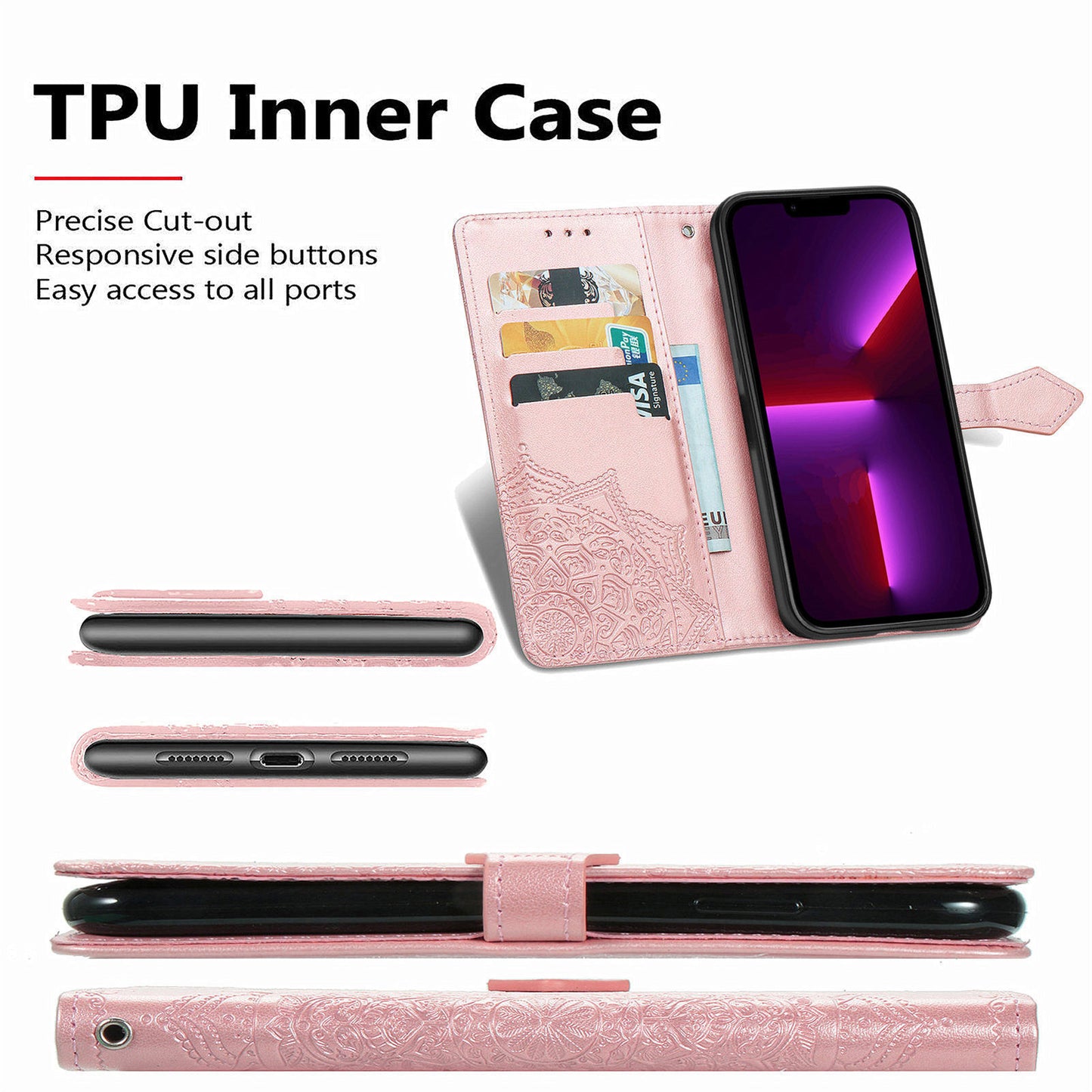 Premium Flip Case for iPhone & Samsung - Magnetic Stand, PU/TPU Material, Various Colors