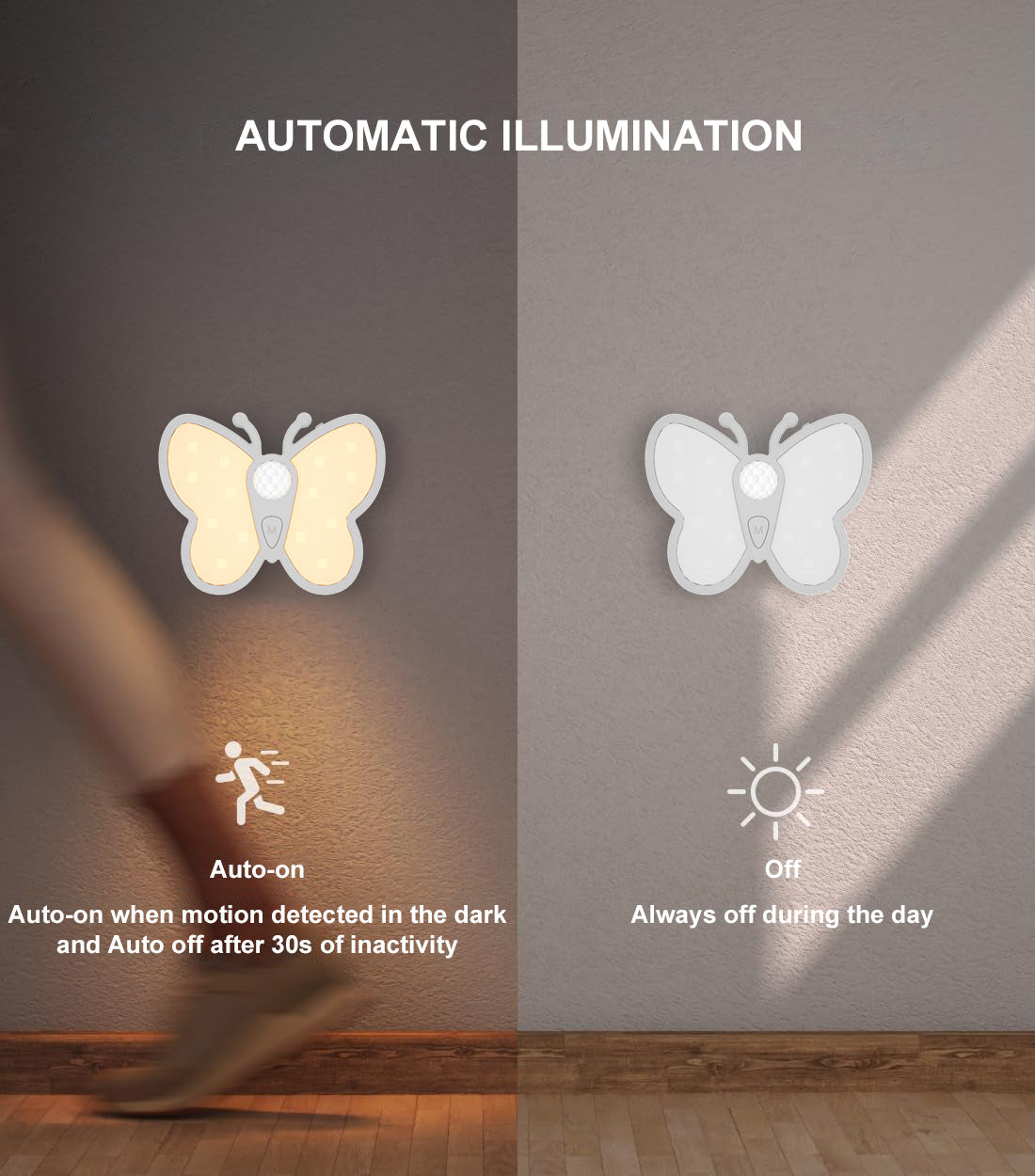 wireless sensor light in dark environment