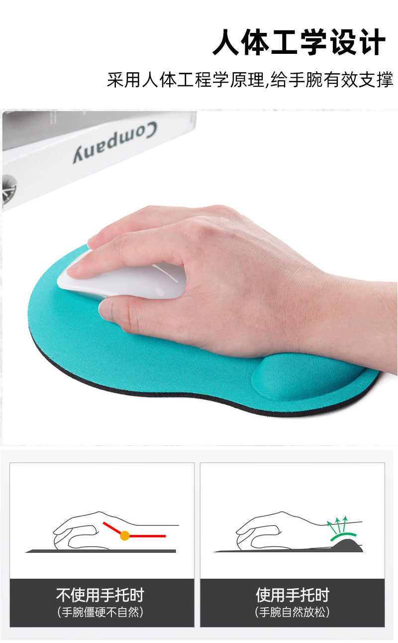 Memory Foam Wrist Support Pad - Ergonomic Mouse Mat for Comfort and Style