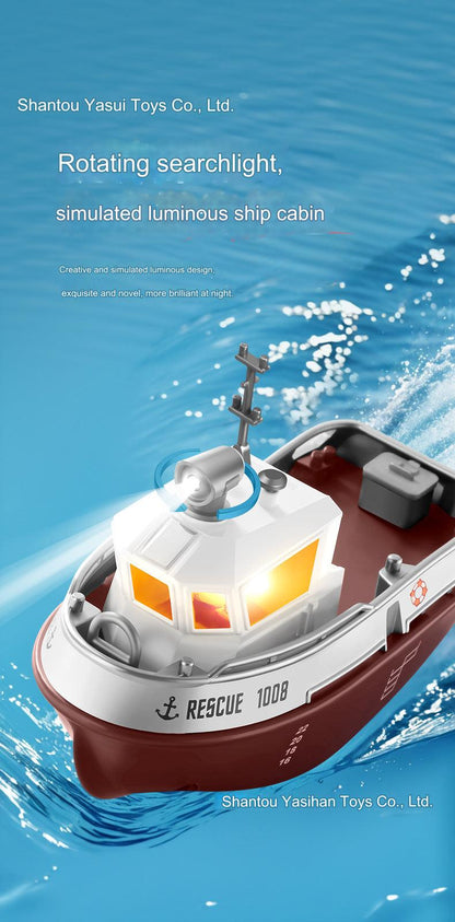 Remote Control Floating Boat Toy with Night Light – 2.4G RC Model for Kids