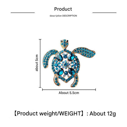 Alloy turtle-shaped brooch