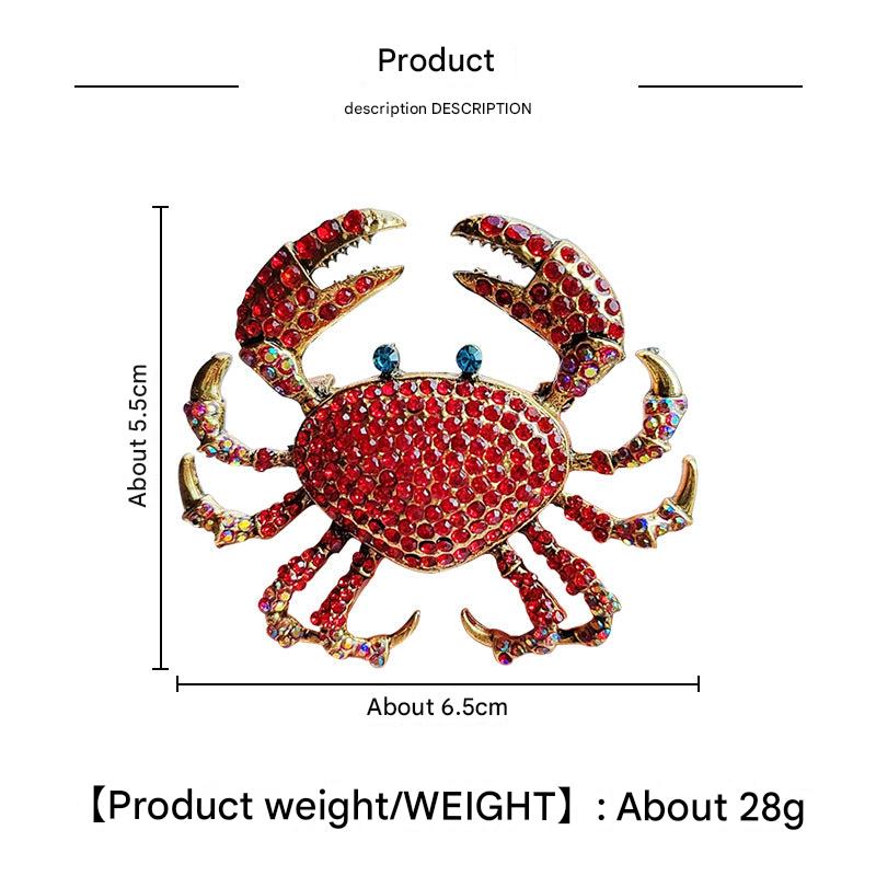 Elegant crab brooch fashion accessory
