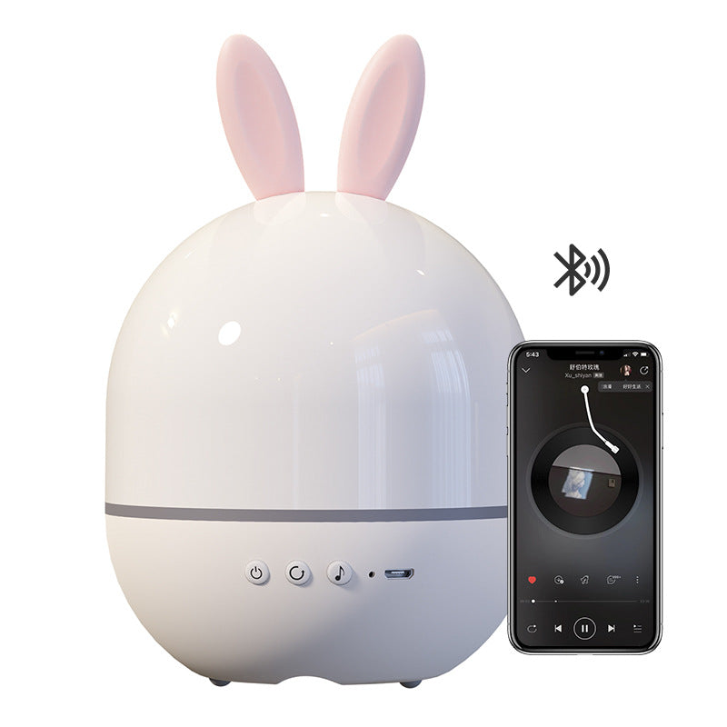 Colorful projection from bunny night lamp