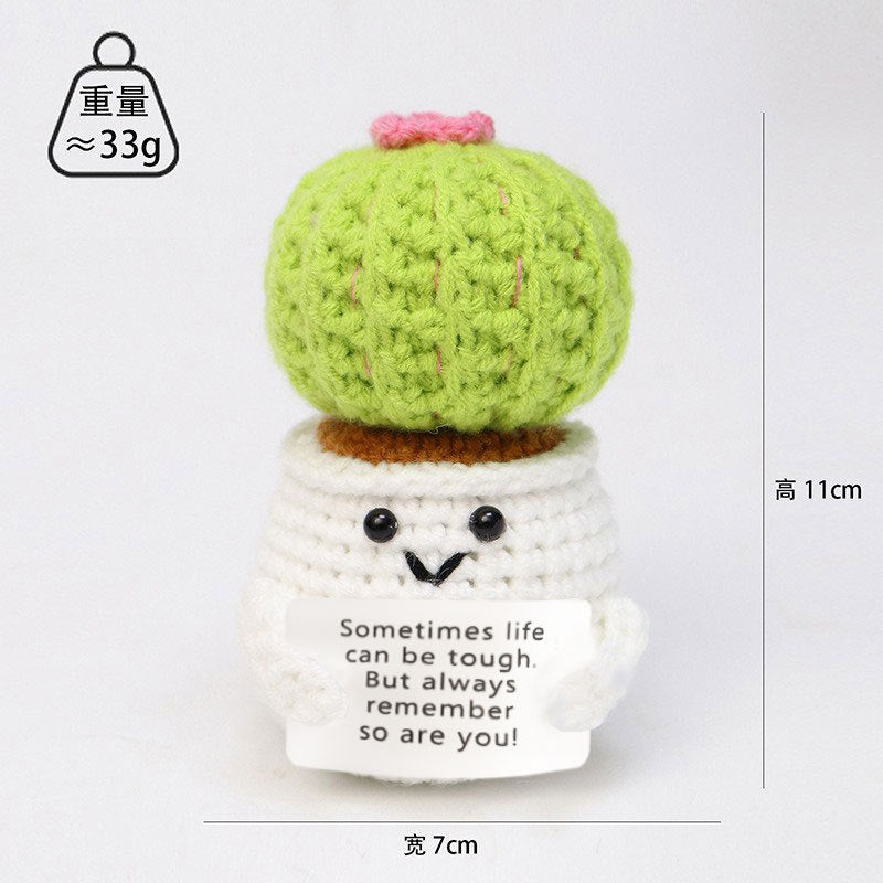 soft plush hand-knitted animal toy