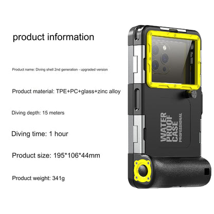 Ultra-Durable 15M Waterproof Diving Case for iPhone & Samsung - Anti-Shock & Impact-Resistant