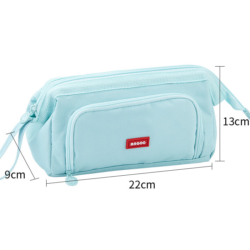 canvas pencil case pink color