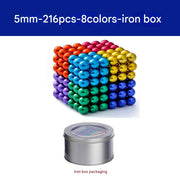 216 pieces, 5mm, eight-color set in metal box (Pack of 1)