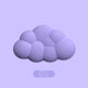 Purple small clouds (Pack of 1)