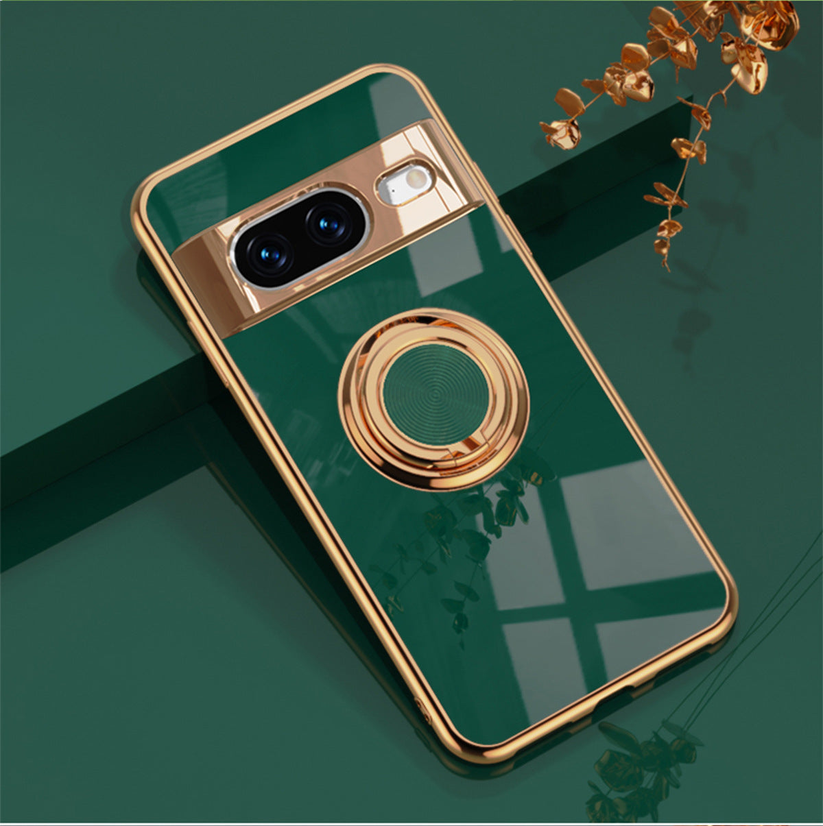 Premium Electroplated TPU Case for Google Pixel 8/8A/9 - Stylish & Durable Protection with Kickstand and Magnetic Car Mount Compatibility