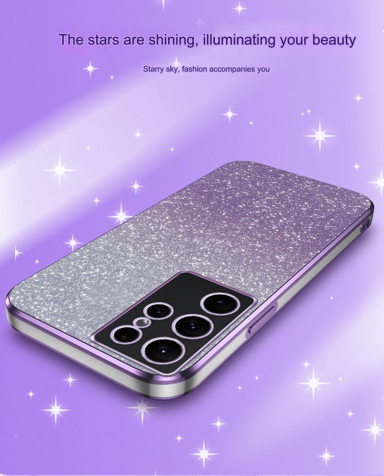 Stylish Samsung Galaxy Protective Case - TPU Electroplated Shockproof Cover for S24, S23, A Series - Available in Multiple Colors