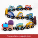 11-piece Traffic Magnetic Train Set (Pack of 1)