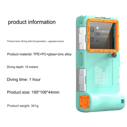 Ultra-Durable 15M Waterproof Diving Case for iPhone & Samsung - Anti-Shock & Impact-Resistant