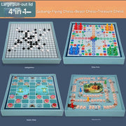 [Set 7] New Large 30*30cm Four-in-One Chess Set + Includes Instruction Manual