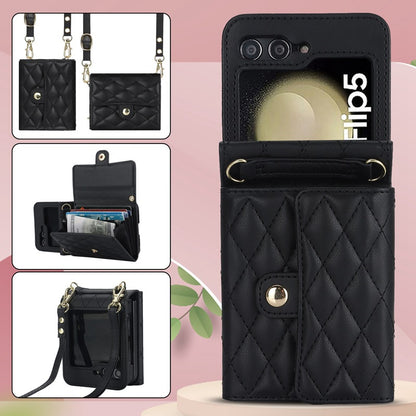 Stylish Protective Wallet Case for Samsung Z Flip Series - Multi-Color Crossbody Design