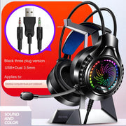 Black colorful light [dual 3.5mm + USB power supply version] (Pack of 5)