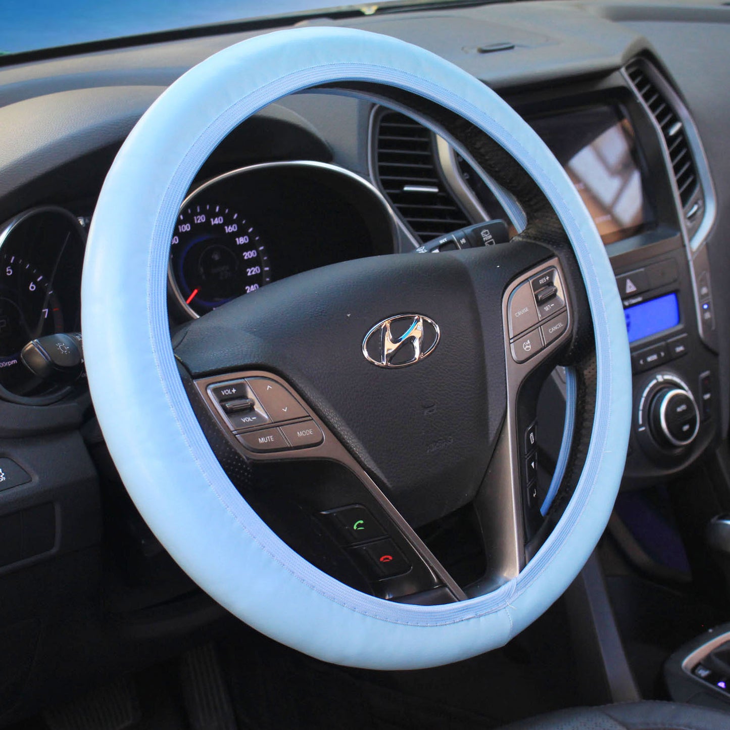 luxury car steering wheel cover in vibrant colors