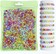 Transparent Multicolor (940 Alphabet Beads + 30 Heart Beads + 30 Smiley Face Beads) (Pack of 5)