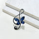 Blue Butterfly Crystal Note Brooch