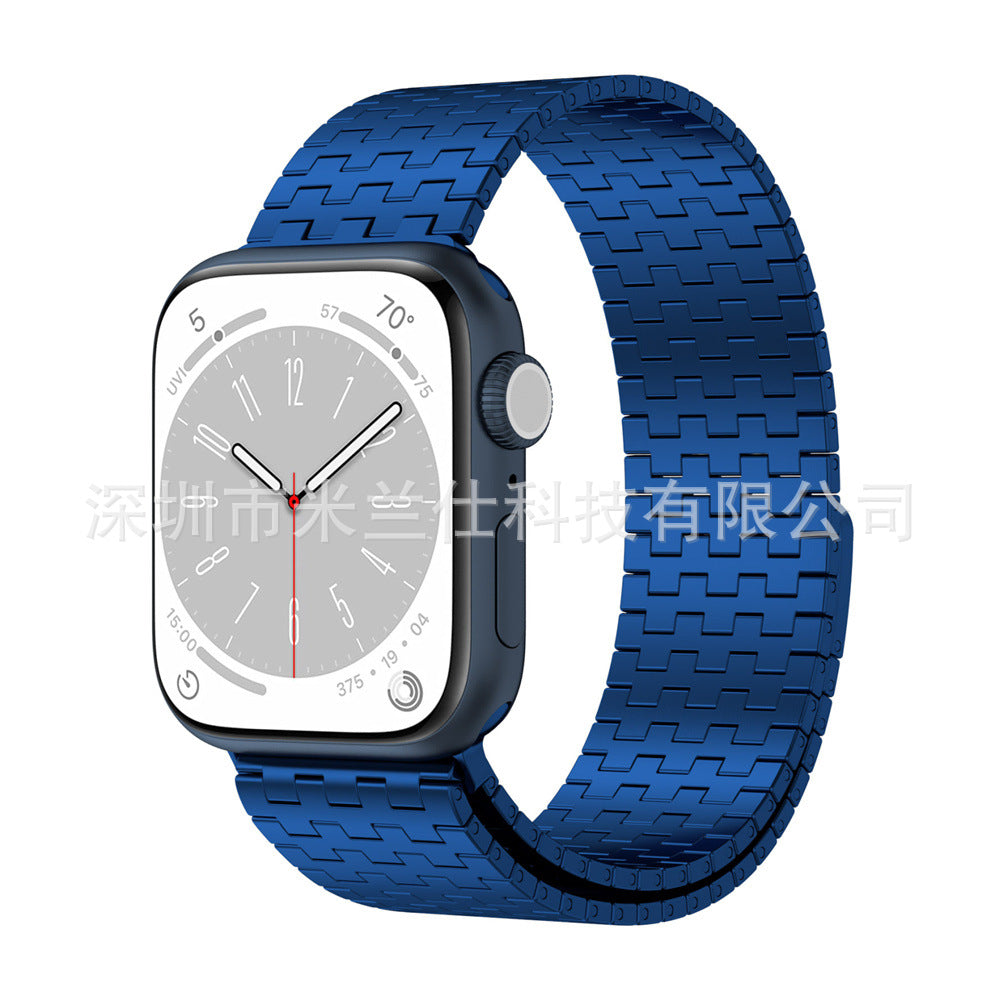 Premium Metal Loop Band for Apple Watch - Adjustable Magnetic Closure - Available in Multiple Colors and Sizes