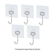 Large Transparent Hooks [5-Pack] (Pack of 2)