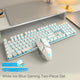 [Esports 2-piece set] Silver-white-Blue light + gaming mouse (Pack of 5)