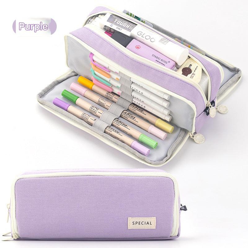 Angoo pink pencil case side view