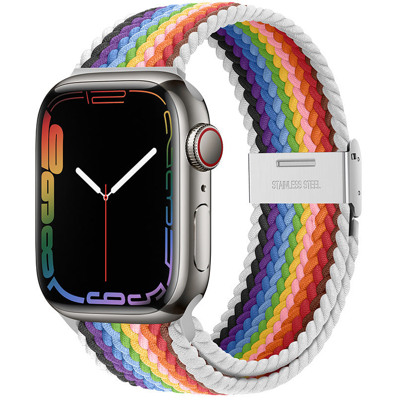 Premium Nylon Woven Strap for Apple Watch - Fits All Series and Sizes - Adjustable Buckle - Stylish and Durable