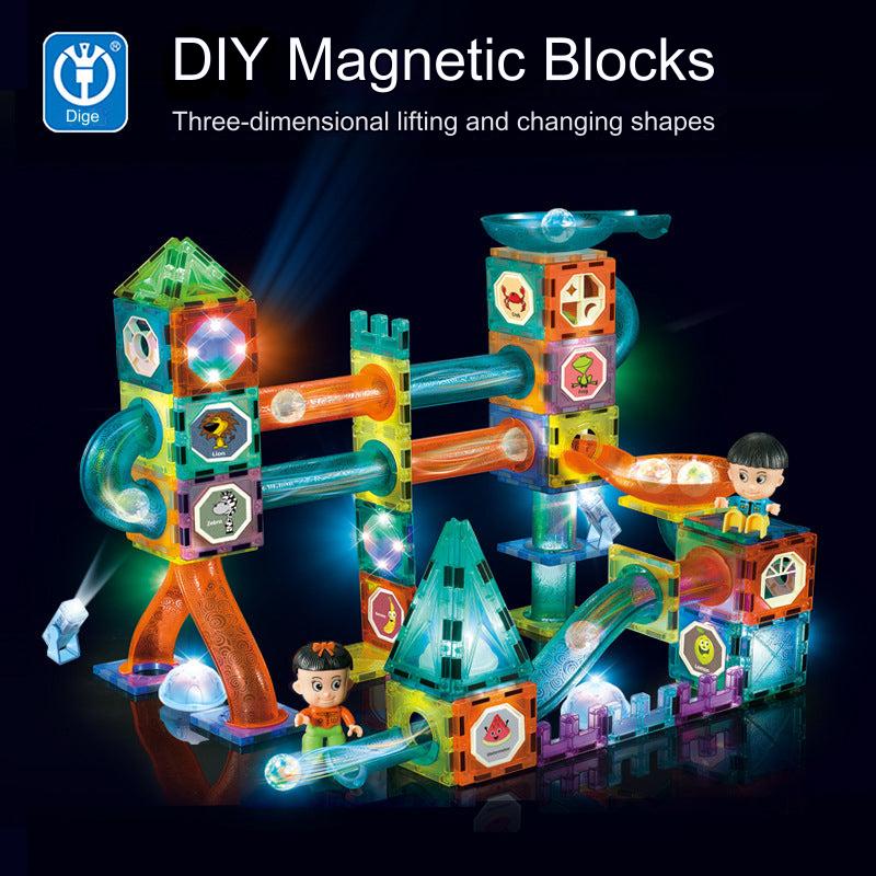 colorful magnetic pieces