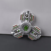 Three-leaf Fidget Spinner [Silver Green] (Pack of 2)