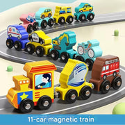 Cartoon 11-Piece Traffic Magnetic Train (Pack of 1)