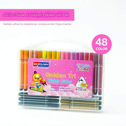 Skyglory 36-Color Children's Watercolor Brush Set – Non-Toxic Art Supplies for Kids' Creativity