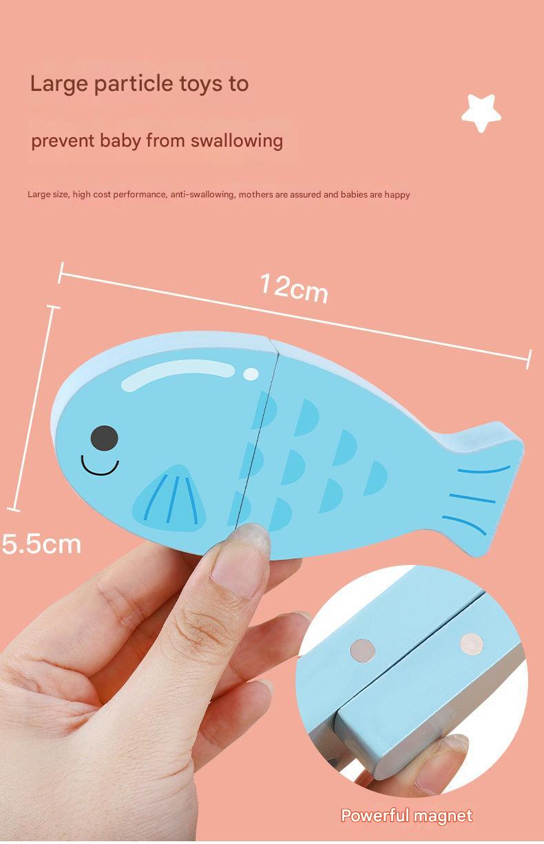innovative wooden food puzzle set