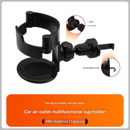 drink holder for car air vent black wide angle