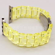42/44/45/49mm resin strap-Glacier transparent yellow (Pack of 1)