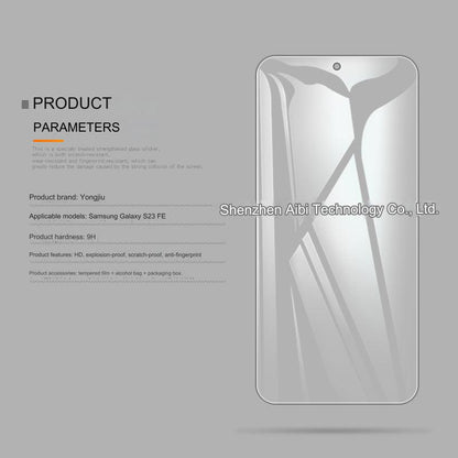 Samsung Galaxy S23 FE Tempered Glass Screen Protector - HD Clear & Anti-Fingerprint | Premium Full Coverage