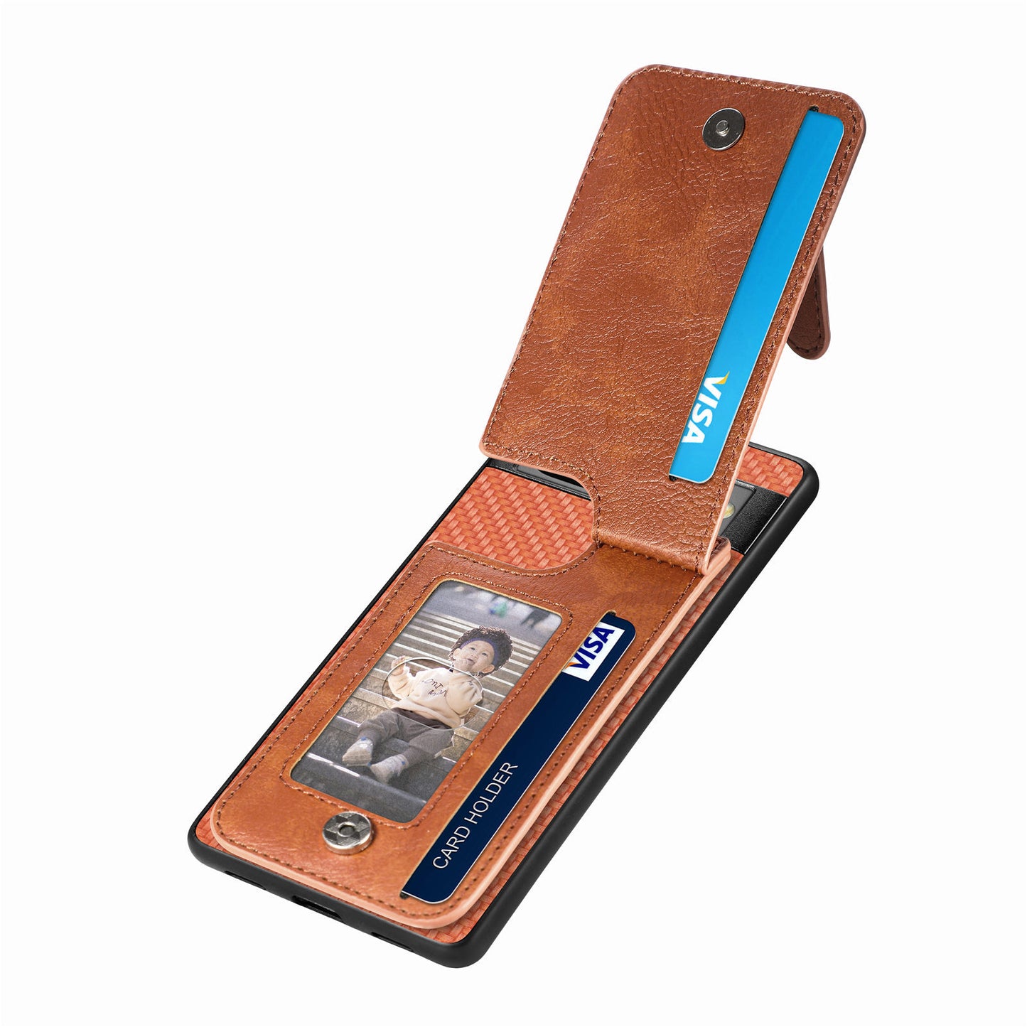 Carbon Fiber Wallet Phone Case with Stand for Google Pixel 8 & 7 Series - Versatile, Protective, and Stylish