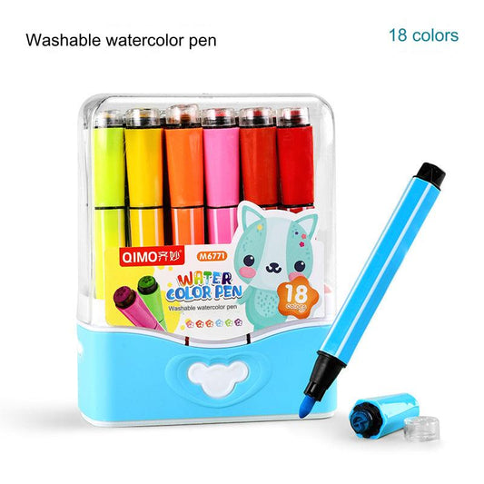 Vibrant Washable Watercolor Markers Set for Kids - 12 to 48 Colors, Non-Toxic, Perfect for Art Projects