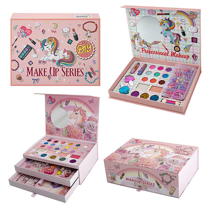 Engaging unicorn makeup set with beads and lipstick