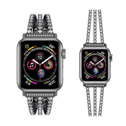 Luxury Rhinestone Metal Apple Watch Band - Stylish and Durable iWatch Bracelet