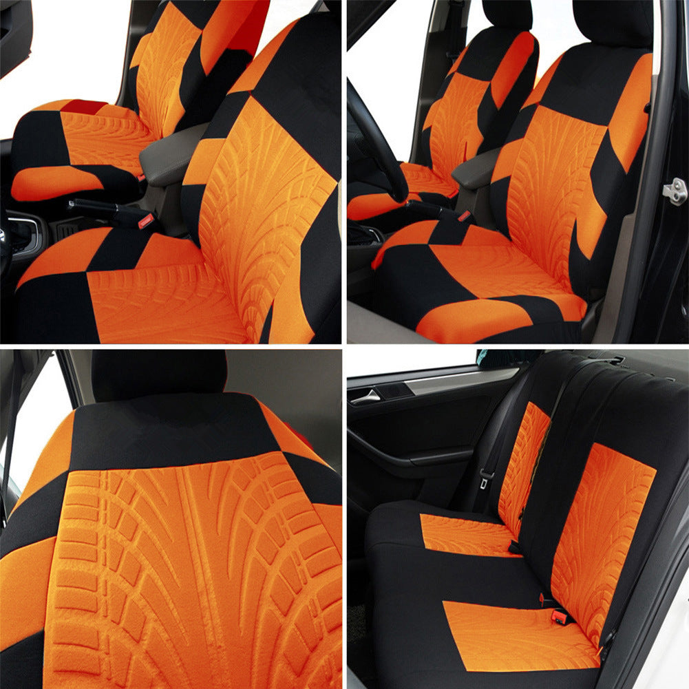 comfortable car seat cover set on display