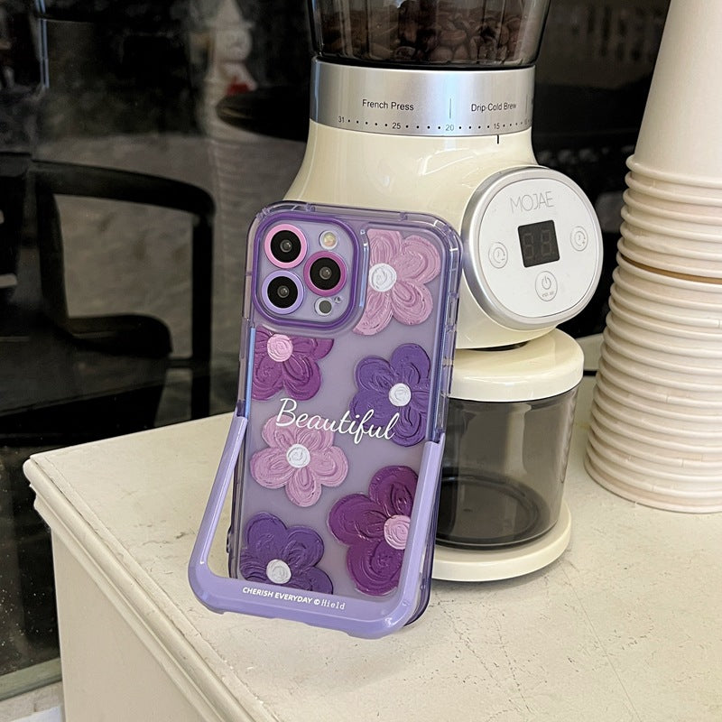 purple floral iPhone case