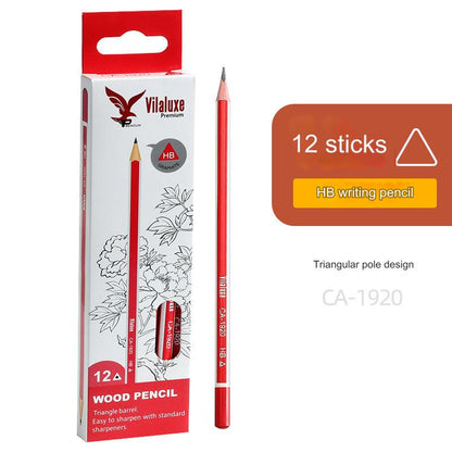 12-Pack Premium HB Pencils with Erasers - Perfect for Students and Artists