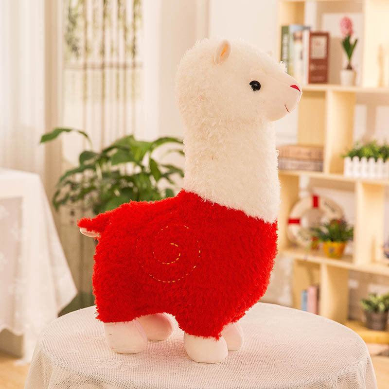 white llama cuddle toy