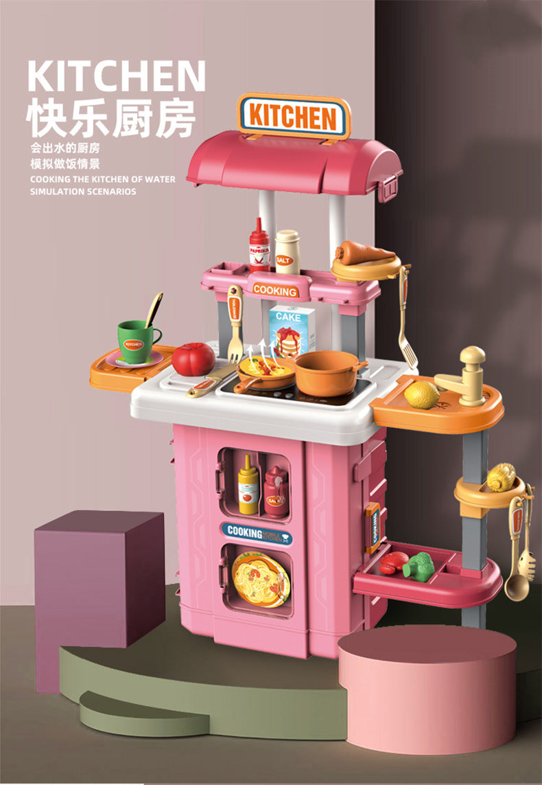 Kid's play set with toy hair salon and doll