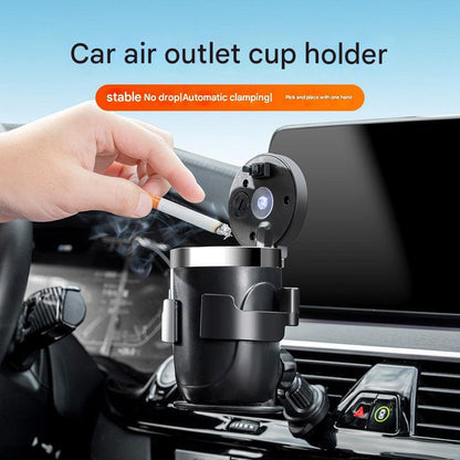 car vent mount cup holder with adjustable clip black model