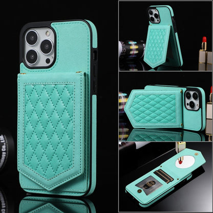 Stylish TPU Wallet Case for iPhone 15/14/13/12 - With Mirror & Stand, Available in Multiple Colors